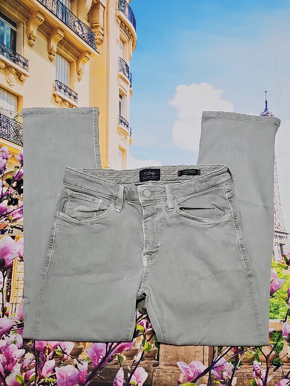 34 Heritage Straight Courage Jeans in Light Gray Size 31